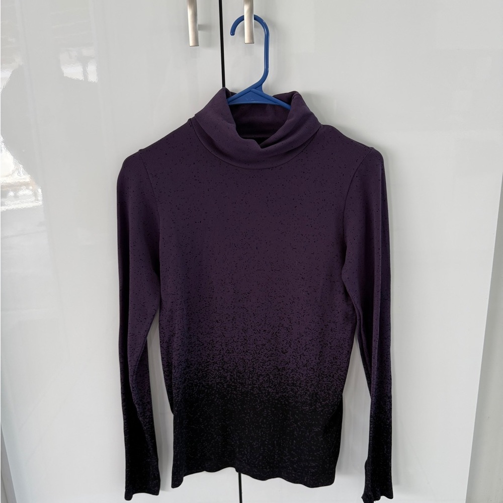 Athleta Purple and Black Turtleneck Sweater